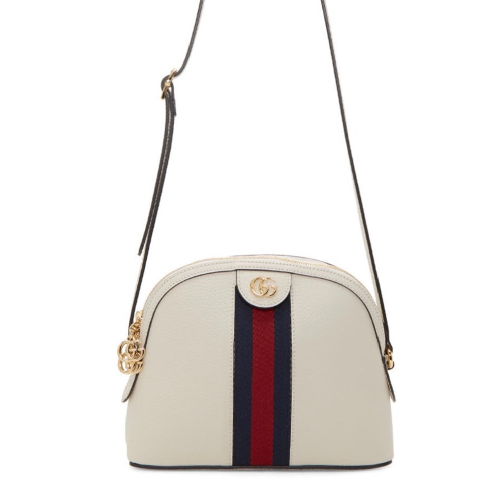 ✨SOLD!✨NEW!✨GUCCI✨GG SUPREME TEXTURED LEATHER DOME BAG - Picture 3 of 16